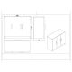 HANAH HOME Set kancelarijskog nameštaja Vo17-Ba, braon - EP3057593