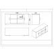 HANAH HOME Set kancelarijskog nameštaja Vo17-Ba, braon - EP3057593