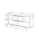 HANAH HOME Komoda On3-W, bela - 956LCS3441