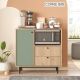 HANAH HOME Kuhinjska komoda RE1-SY, braon/zelena - EP3057605