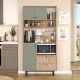 HANAH HOME Kuhinjska komoda RE4-SY, braon/zelena - EP3057611