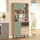 HANAH HOME Kuhinjska komoda RE4-SY, braon/zelena - EP3057611