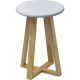 TENDANCE Stolica mdf sa nogama od bambusa bela - 96108210