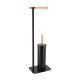 TENDANCE Držač toalet papirai wc četke 22X16X69,5 cm metal bambus crna - 96162237