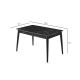 HANAH HOME Trpezarijski sto Lotus 1121, antracit - 974NMB1156