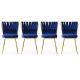 HANAH HOME Set trpezarijskih stolica Kusaklı  4/1, plava - 974NMB1182