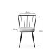 HANAH HOME Set trpezarijskih stolica Ilidiz  4/1, crna/bela - 974NMB1184