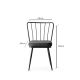 HANAH HOME Set trpezarijskih stolica Yildiz 2/1, crna - 974NMB1185