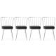 HANAH HOME Set trpezarijskih stolica Ilidiz  4/1, siva/bela - 974NMB1188