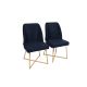 HANAH HOME Set trpezarijskih stolica Madrid 2/1, teget - 974NMB1204