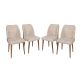 HANAH HOME Set trpezarijskih stolica 4/1 Nova 071, krem/braon - 174057