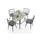 HANAH HOME Trpezarijski sto Yaprak 1203, crna/bela - 974NMB1518