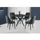 HANAH HOME Trpezarijski sto Kare Ares, crna - 974NMB1525
