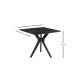 HANAH HOME Trpezarijski sto Kare Ares, crna - 974NMB1525