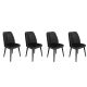 HANAH HOME Set trpezarijskih stolica 4/1 Alfa-437, crna - 974NMB1558