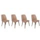 HANAH HOME Set trpezarijskih stolica 4/1 Alfa-463, bež/braon - 974NMB1561