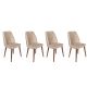 HANAH HOME Set trpezarijskih stolica 4/1 Alfa-464, bež/braon - 174307