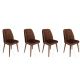 HANAH HOME Set trpezarijskih stolica 4/1 Alfa-466, braon - 974NMB1564