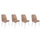 HANAH HOME Set trpezarijskih stolica 4/1 Alfa-493, bež/bela - 974NMB1569