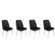 HANAH HOME Set trpezarijskih stolica 4/1 Alfa-497, antracit/bela - 974NMB1573
