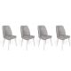 HANAH HOME Set trpezarijskih stolica 4/1 Alfa-498, siva/bela - 974NMB1574