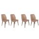 HANAH HOME Set trpezarijskih stolica 4/1 Dallas-553, krem/braon - 974NMB1582