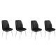 HANAH HOME Set trpezarijskih stolica 4/1 Dallas-587, crna/bela - 194867