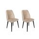 HANAH HOME Set trpezarijskih stolica 2/1 Alfa -434, bež/crna - 974NMB1632