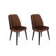 HANAH HOME Set trpezarijskih stolica 2/1 Alfa-436, braon/crna - 974NMB1633