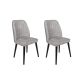 HANAH HOME Set trpezarijskih stolica 2/1 Alfa-438, siva/crna - 974NMB1635