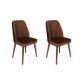 HANAH HOME Set trpezarijskih stolica 2/1 Alfa-466, braon - 974NMB1640