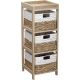 TENDANCE Kupatilski ormarić sa 1 policom i 3 fioke 30x30x79,5cm drvo bela/bež - 98166213