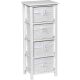 TENDANCE Kupatilski ormarić sa 4 fioke 27,5x37x89,5cm mdf bela - 9863100