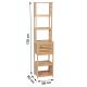 TENDANCE Kupatilska polica 38.5x30x170cm Trinidad, braon - 9901764