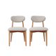 HANAH HOME Set trpezarijskih stolica Bohem 2/1, braon/bež - EP3057818