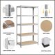 ePRO metalna montažna polica SET 1 kom ugaona 180x90x40 + 2 kom standard 180x90x40, metal-drvo - EP3065122
