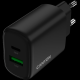 CANYON charger OnCharge 200 20W 1xPD 1xQC EU Black - EP2894018