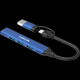 CANYON hub DS-02 4in1 USB-A/C Blue - EP2842347