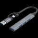 CANYON hub DS-02 4in1 USB-A/C Grey - EP2847561