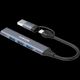 CANYON hub DS-02 4in1 USB-A/C Grey - EP2847561