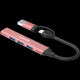 CANYON hub DS-02 4in1 USB-A/C Pink - EP2862475