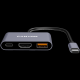 CANYON hub DS-4 3in1 USB-C Grey - EP2846588