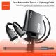 Auto punjac Moxom MX-VC53 USB & Type C output  + Type C & lightning cable output 30W crni - EP3159965
