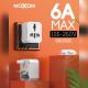 MOXOM Adapter univerzalni 3u1 MX-HC41 6A, bela - AD451