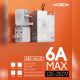 MOXOM Adapter univerzalni 3u1 MX-HC41 6A, bela - AD451