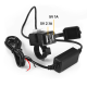 Adapter 2.4A vodootporni za motor 1.5m crni - 216162-1