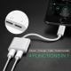 Adapter za punjenje i Audio na iPhone Lightning beli - 026185