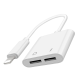 Adapter za punjenje i Audio na iPhone Lightning beli - 026185