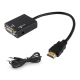 Adapter HDMI na VGA (Audio) crni - 207979