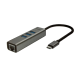 Adapter / HUB Sotako Type-C (1x USB 3.0 + 2x USB 2.0 + RJ45) 0.15 sivi - 617377
